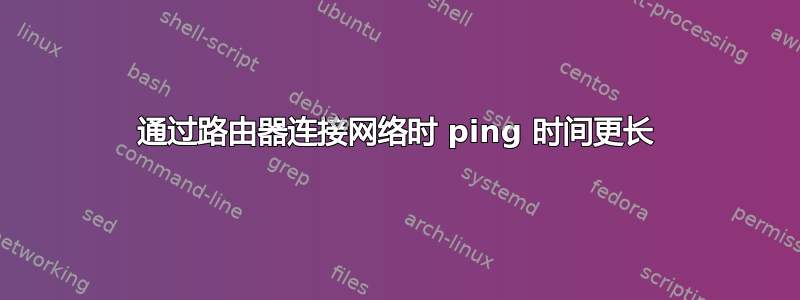 通过路由器连接网络时 ping 时间更长