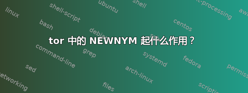 tor 中的 NEWNYM 起什么作用？