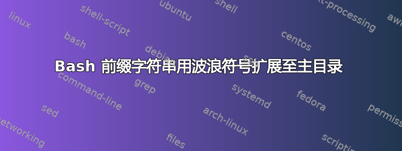 Bash 前缀字符串用波浪符号扩展至主目录