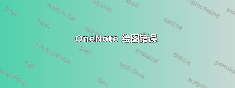 OneNote 绘图错误