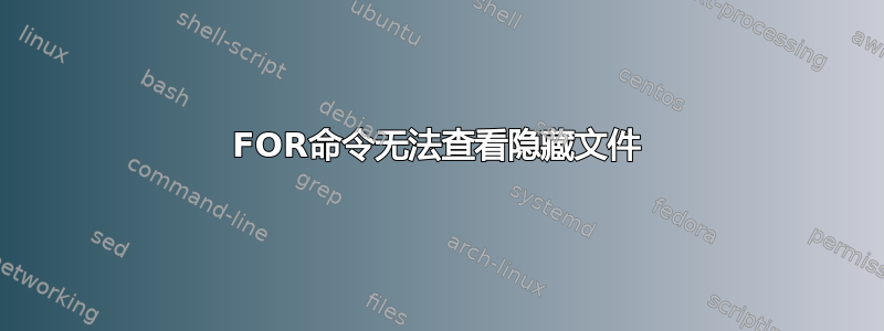 FOR命令无法查看隐藏文件