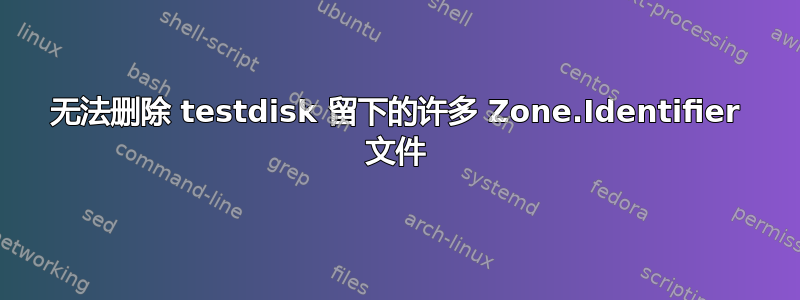 无法删除 testdisk 留下的许多 Zone.Identifier 文件