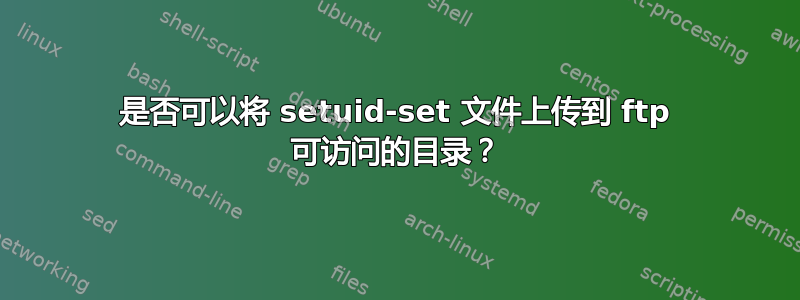 是否可以将 setuid-set 文件上传到 ftp 可访问的目录？