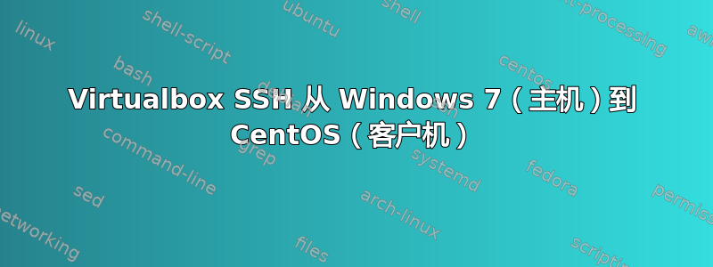 Virtualbox SSH 从 Windows 7（主机）到 CentOS（客户机）