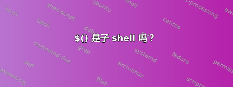 $() 是子 shell 吗？