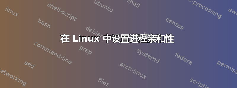 在 Linux 中设置进程亲和性