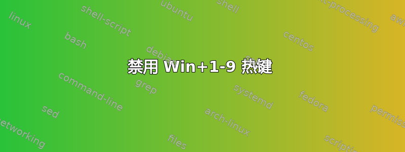 禁用 Win+1-9 热键