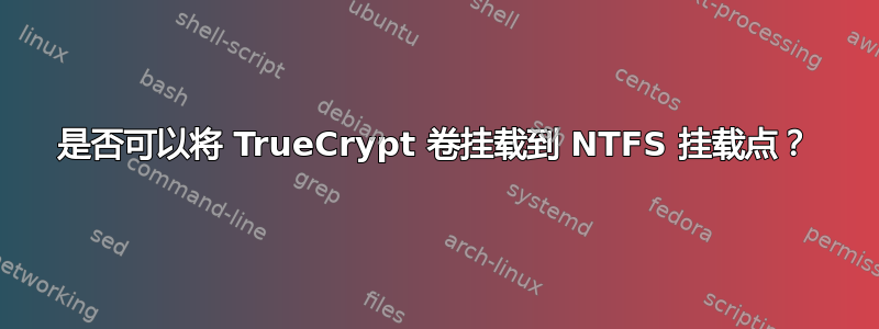 是否可以将 TrueCrypt 卷挂载到 NTFS 挂载点？