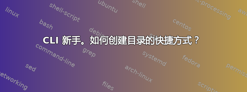 CLI 新手。如何创建目录的快捷方式？