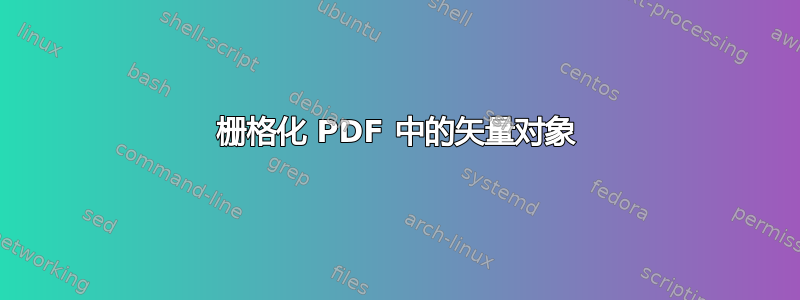 栅格化 PDF 中的矢量对象