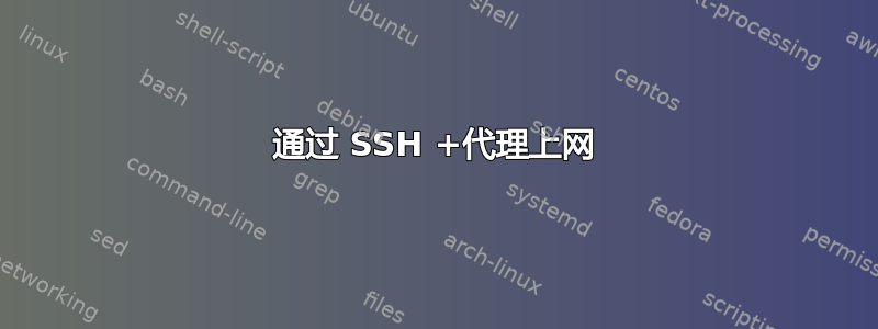 通过 SSH +代理上网