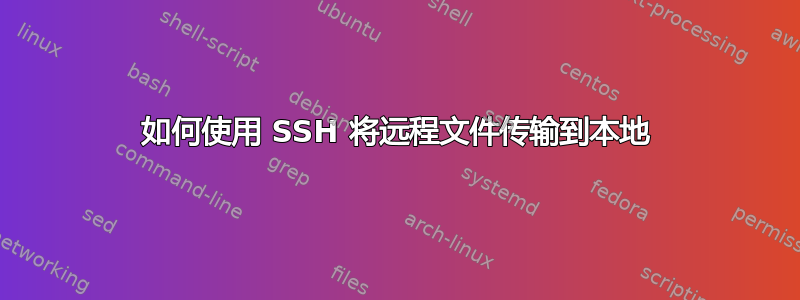 如何使用 SSH 将远程文件传输到本地