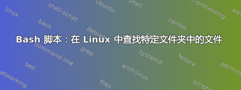 Bash 脚本：在 Linux 中查找特定文件夹中的文件