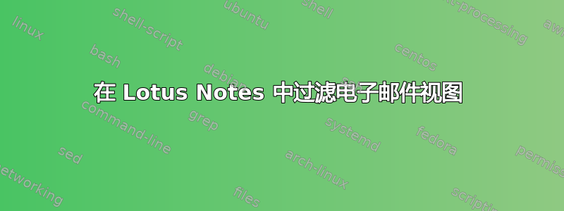 在 Lotus Notes 中过滤电子邮件视图