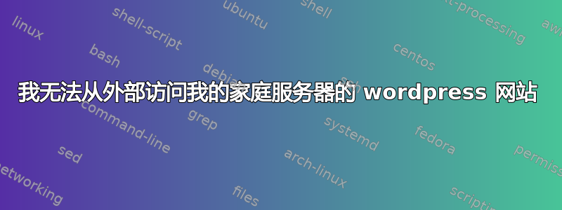 我无法从外部访问我的家庭服务器的 wordpress 网站