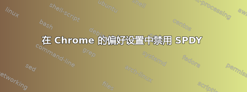 在 Chrome 的偏好设置中禁用 SPDY