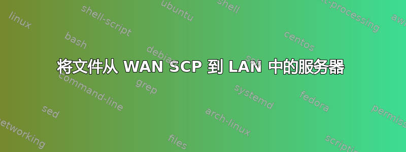 将文件从 WAN SCP 到 LAN 中的服务器