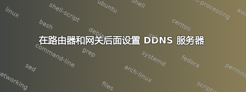 在路由器和网关后面设置 DDNS 服务器