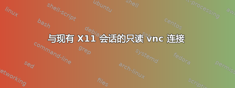 与现有 X11 会话的只读 vnc 连接