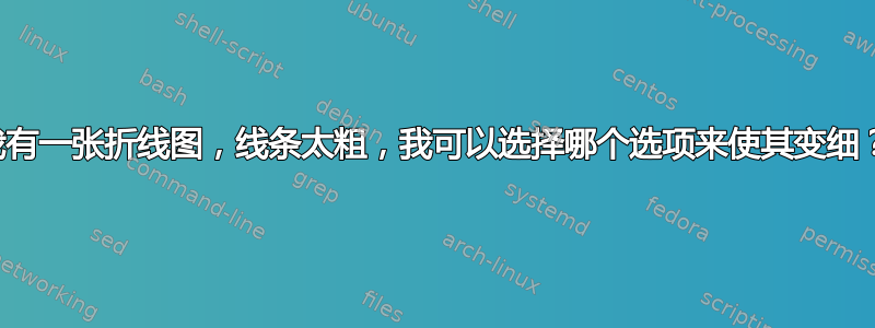 我有一张折线图，线条太粗，我可以选择哪个选项来使其变细？