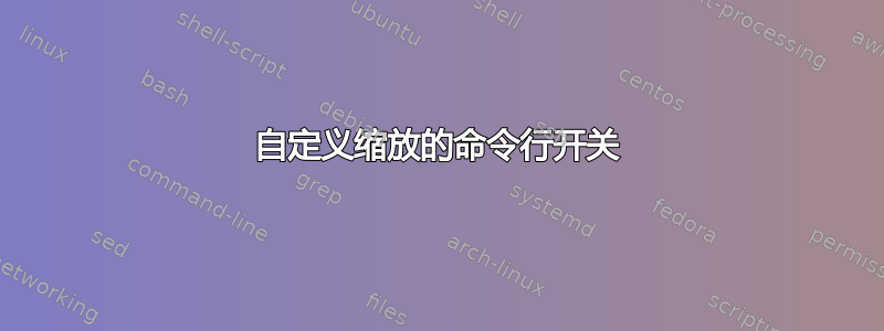 自定义缩放的命令行开关