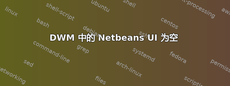 DWM 中的 Netbeans UI 为空