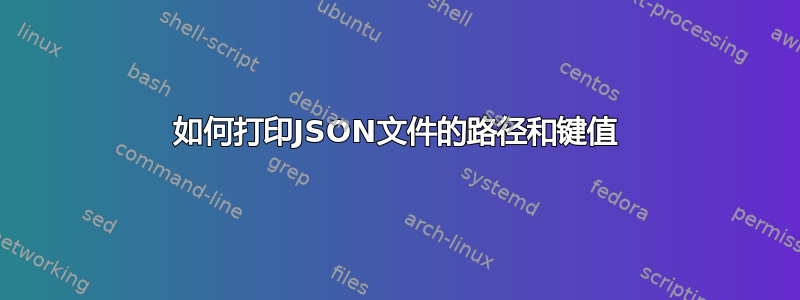 如何打印JSON文件的路径和键值