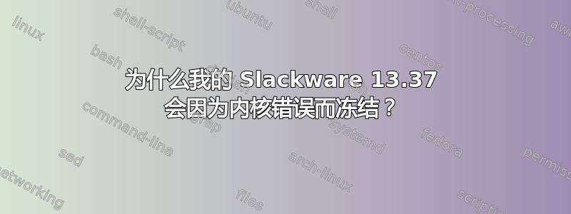 为什么我的 Slackware 13.37 会因为内核错误而冻结？