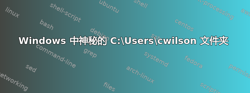 Windows 中神秘的 C:\Users\cwilson 文件夹