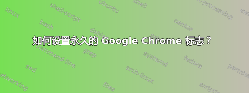 如何设置永久的 Google Chrome 标志？