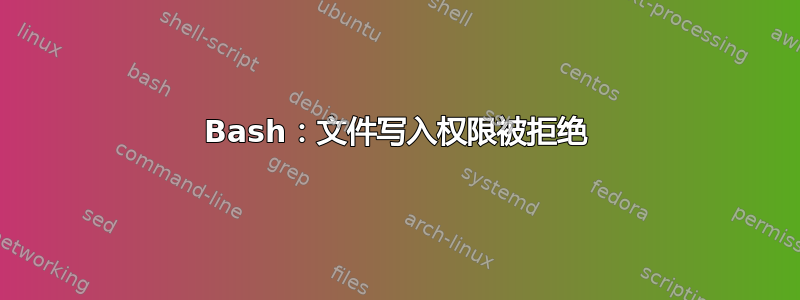 Bash：文件写入权限被拒绝