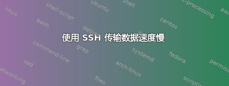 使用 SSH 传输数据速度慢