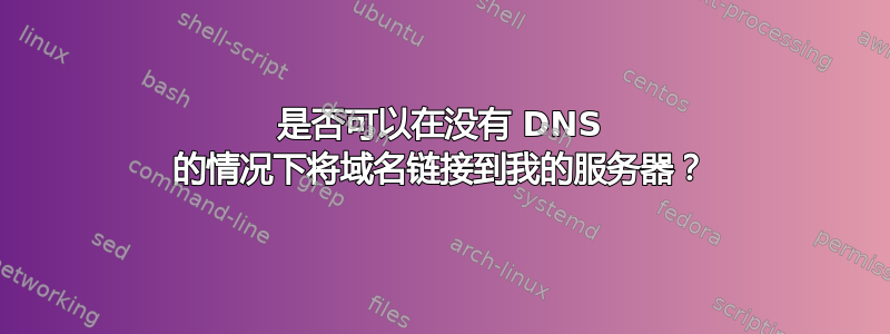 是否可以在没有 DNS 的情况下将域名链接到我的服务器？