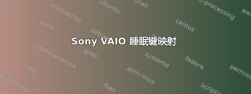 Sony VAIO 睡眠键映射