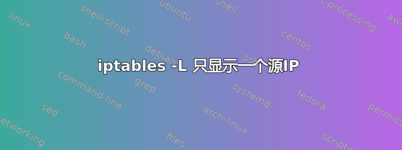 iptables -L 只显示一个源IP