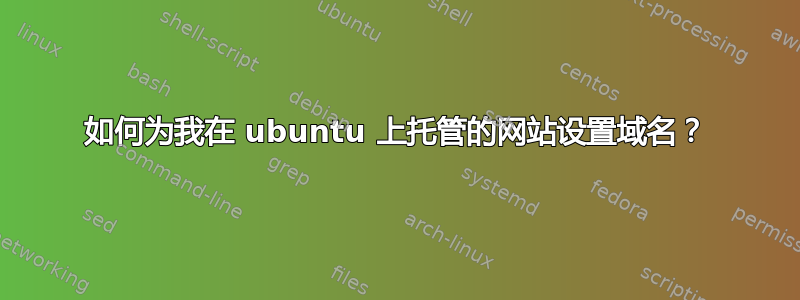 如何为我在 ubuntu 上托管的网站设置域名？