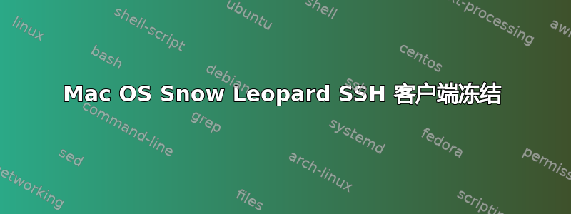 Mac OS Snow Leopard SSH 客户端冻结