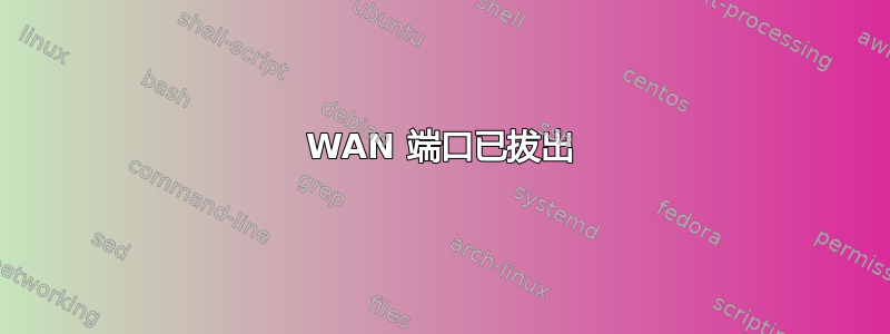 WAN 端口已拔出