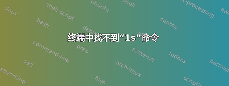 终端中找不到“1s”命令