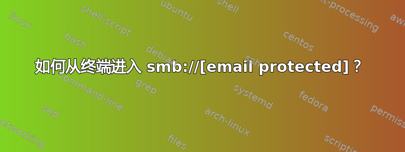 如何从终端进入 smb://[email protected]？