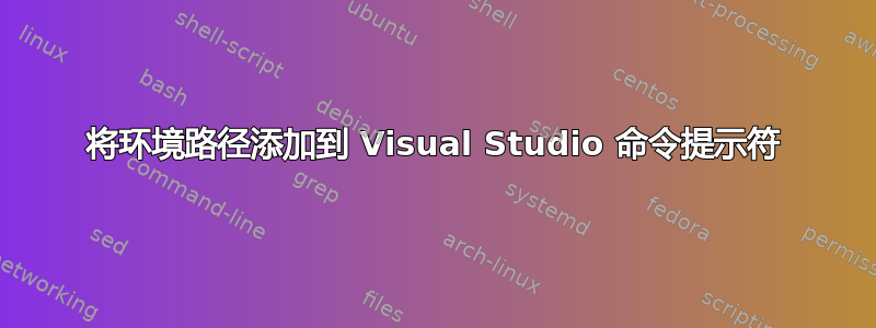 将环境路径添加到 Visual Studio 命令提示符