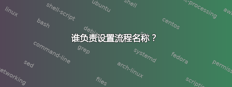 谁负责设置流程名称？