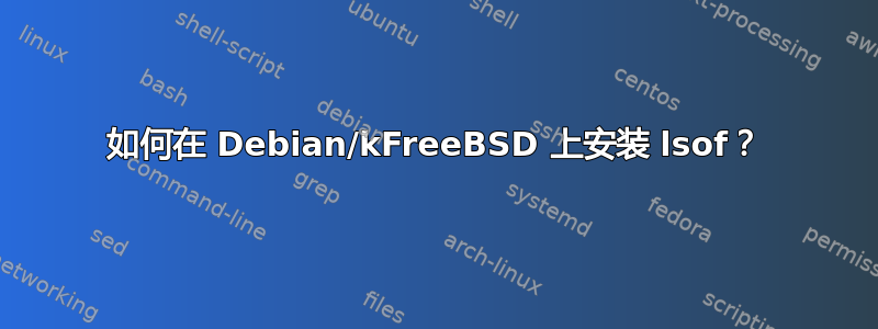 如何在 Debian/kFreeBSD 上安装 lsof？