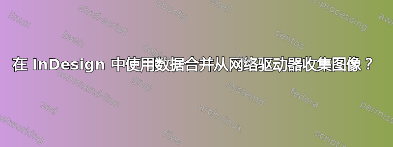 在 InDesign 中使用数据合并从网络驱动器收集图像？