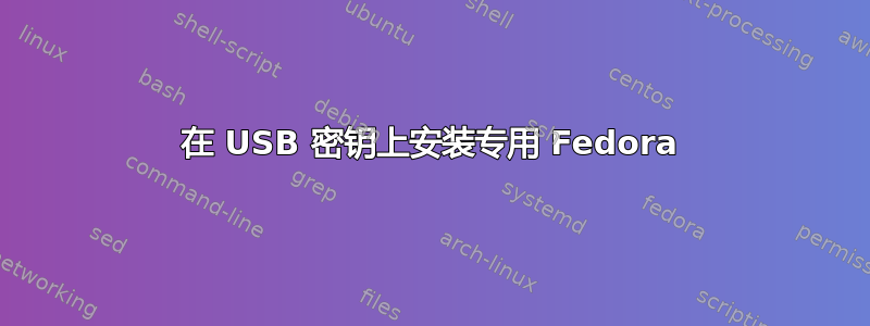 在 USB 密钥上安装专用 Fedora