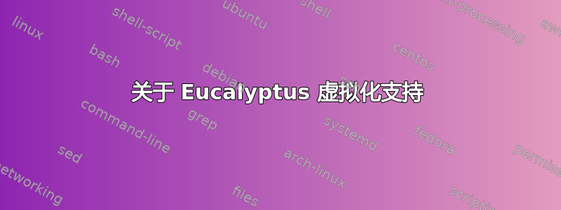 关于 Eucalyptus 虚拟化支持