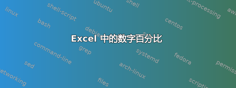 Excel 中的数字百分比