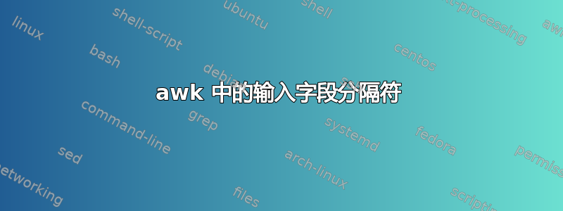 awk 中的输入字段分隔符