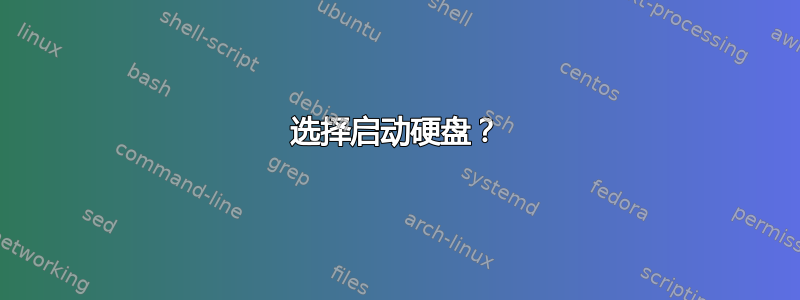 选择启动硬盘？