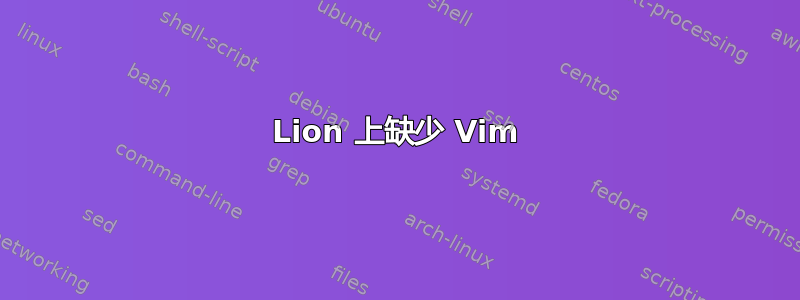 Lion 上缺少 Vim